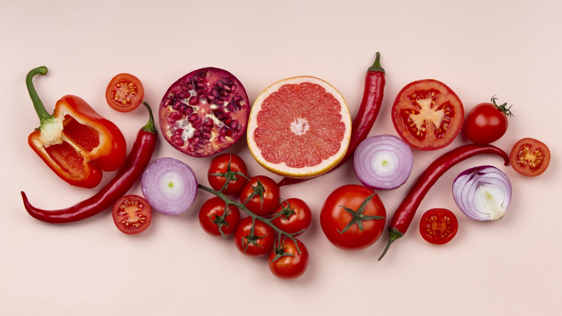 <h1>Red is the colour of love and delicious food</h1>