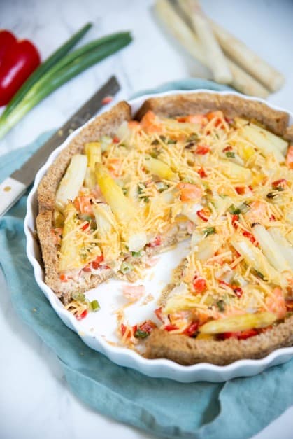 Aspergequiche met zalm van Brenda Kookt!