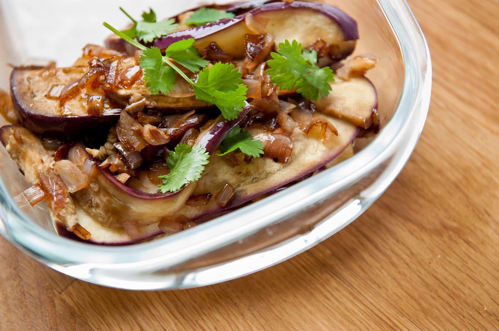 Aubergines sweet & sour
