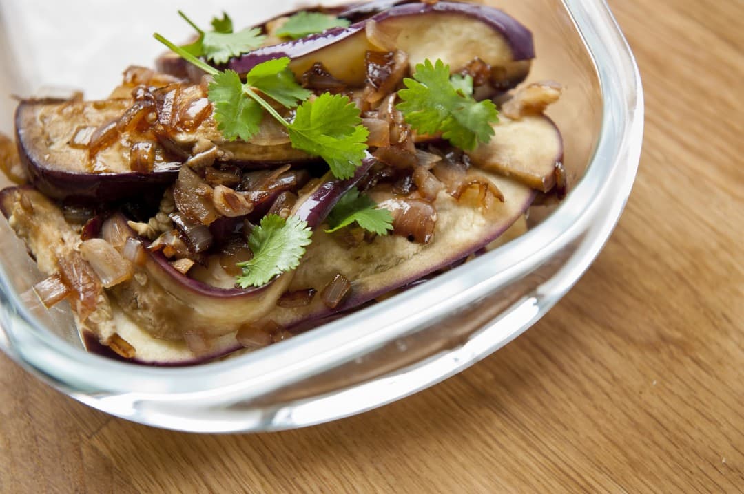 Aubergines sweet & sour