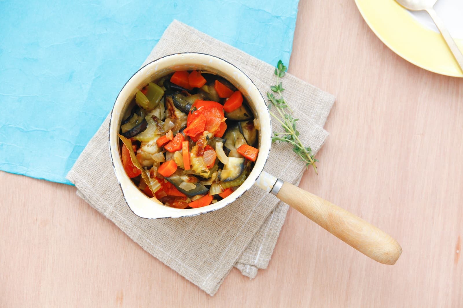 Auberginestoofpotje met vis