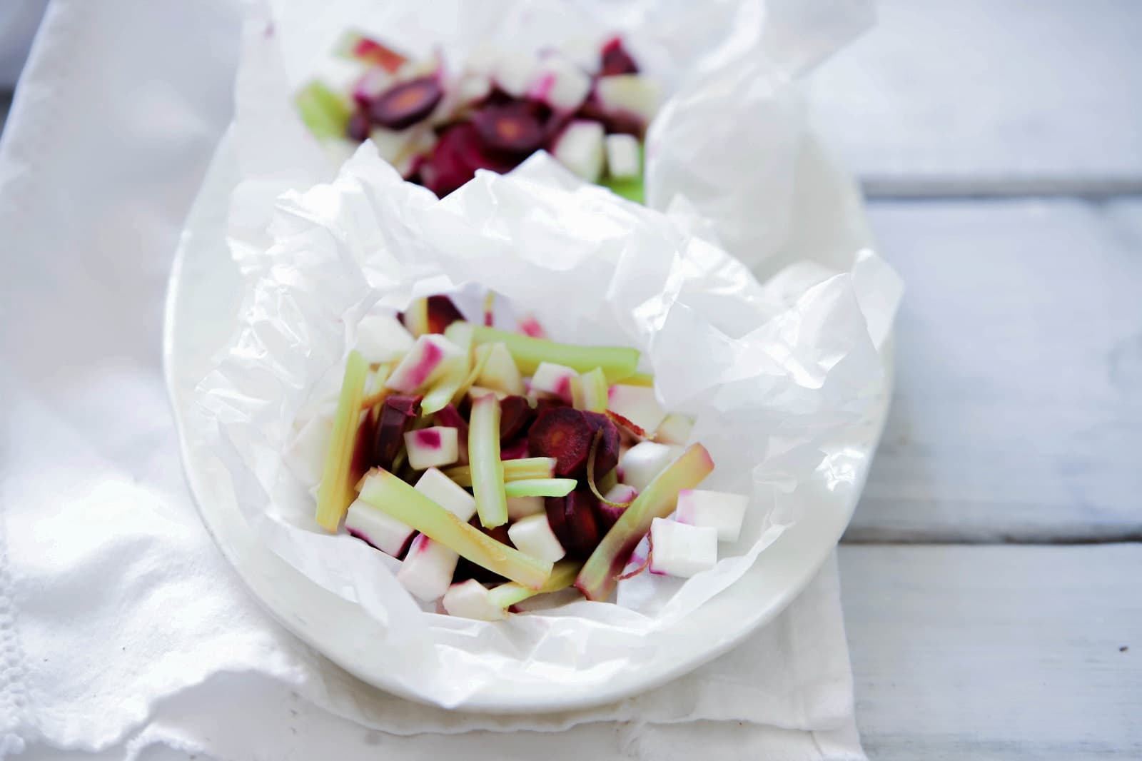 Groenten in een pakje