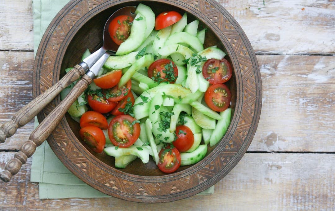 Komkommersalade met munt