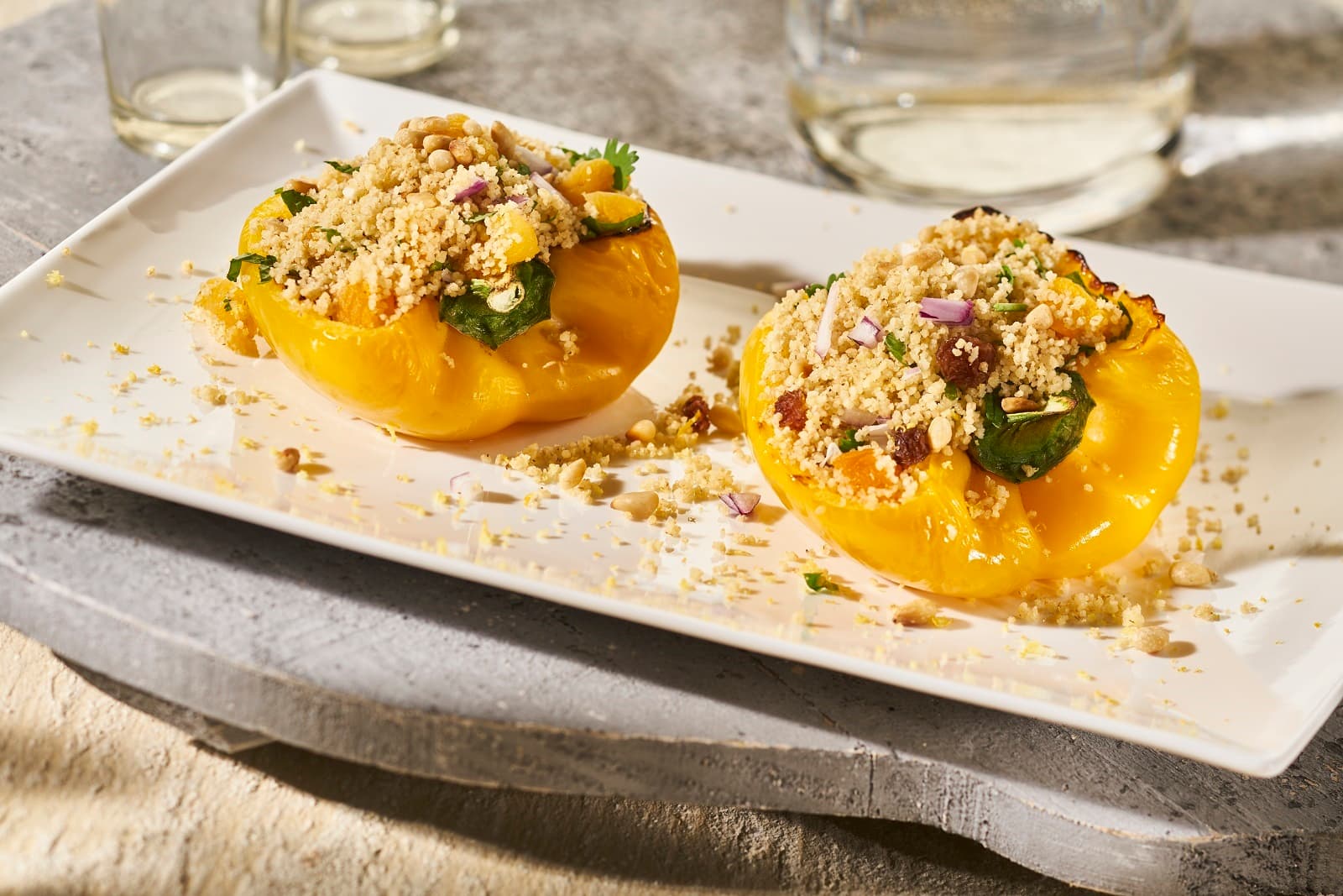 Gevulde paprika met couscous