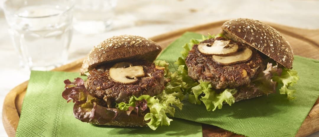Mini mushroom burgers