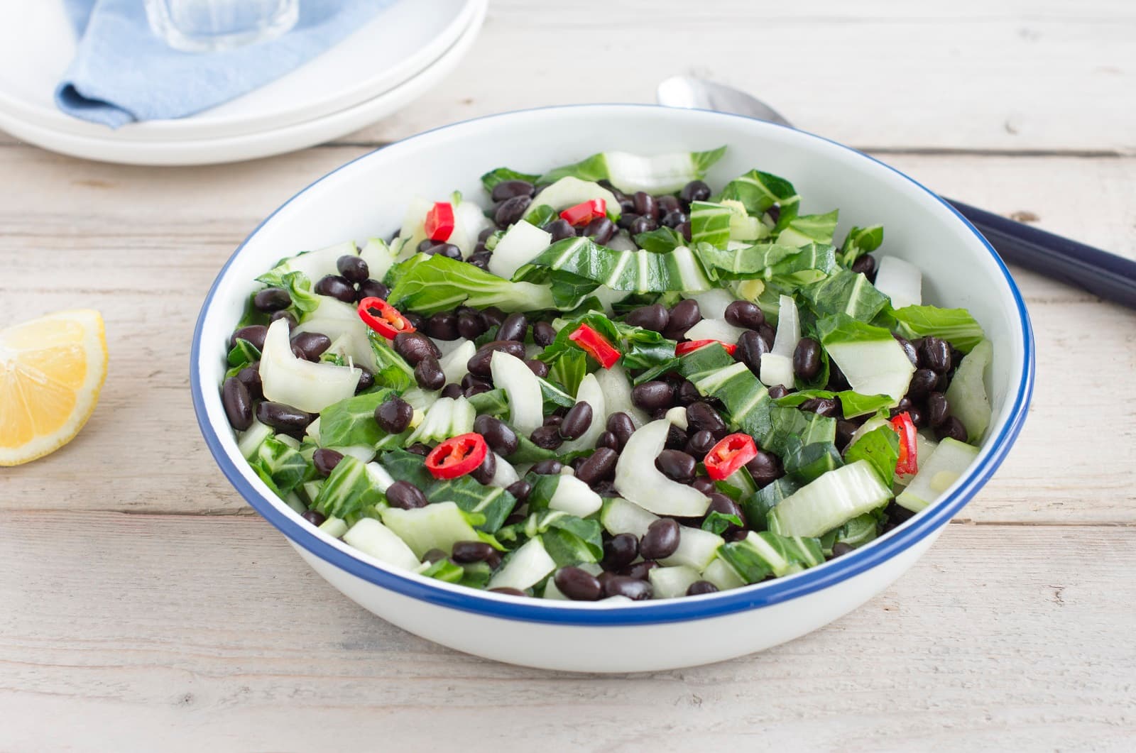 Paksoi met zwarte boontjes