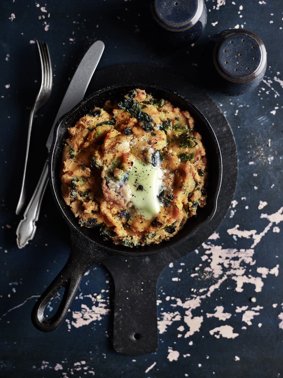 Zoete aardappel stamppot met Kalettes®