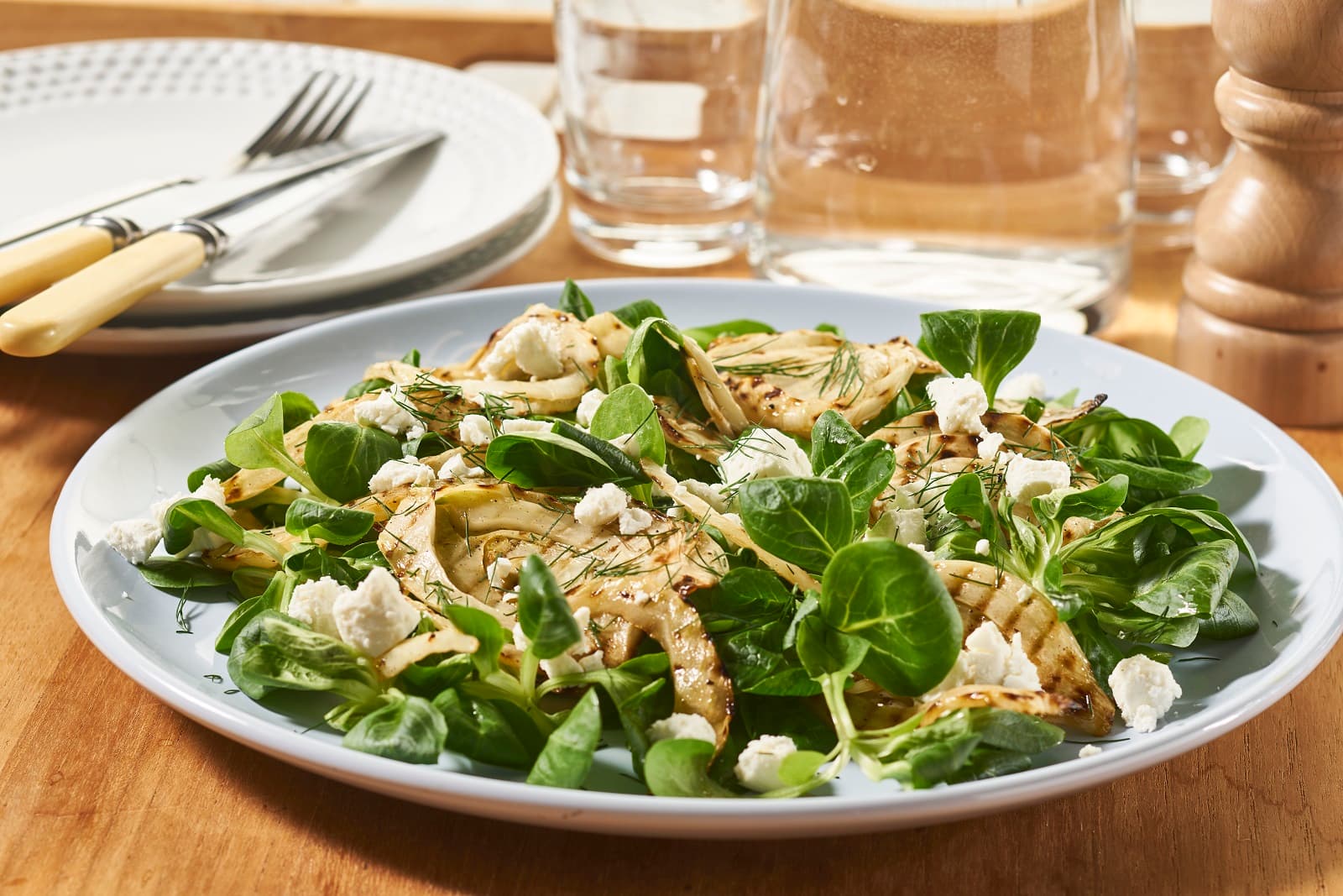 Venkelsalade met geitenkaas