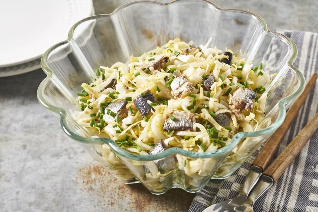 Witlofsalade met sardientjes