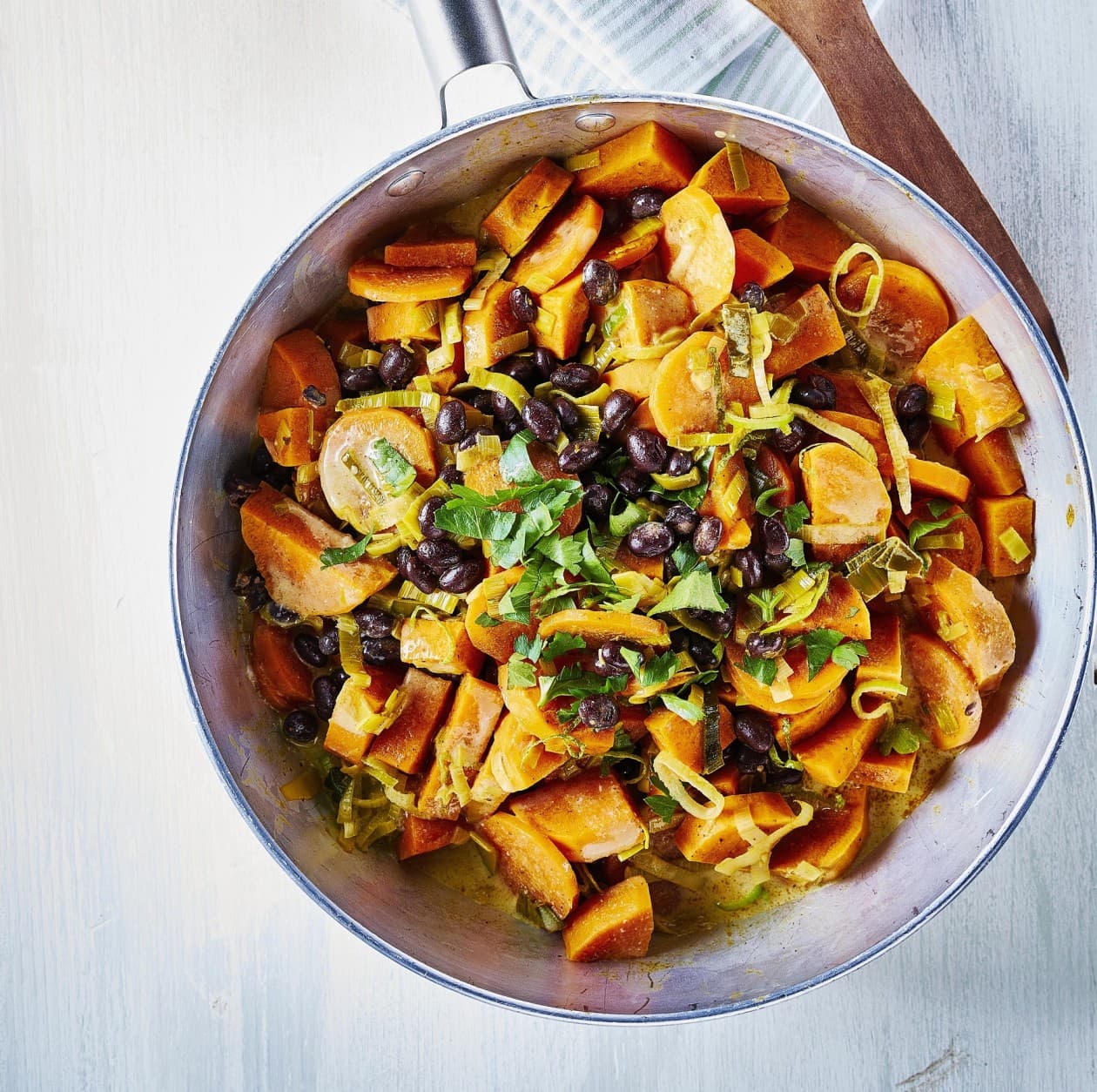 Zoete aardappelcurry