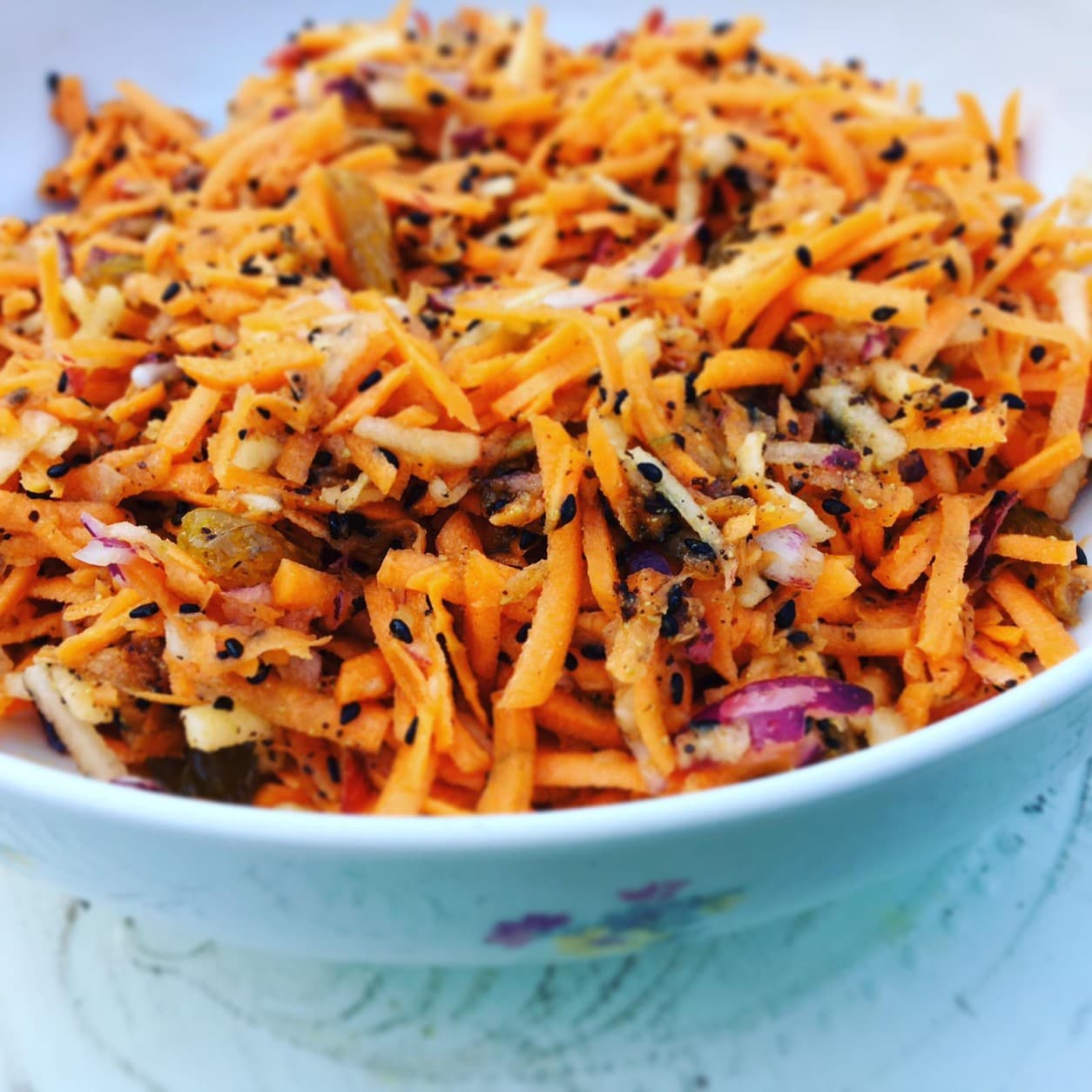 Carrot salad with black sesame seeds by Joke Boon