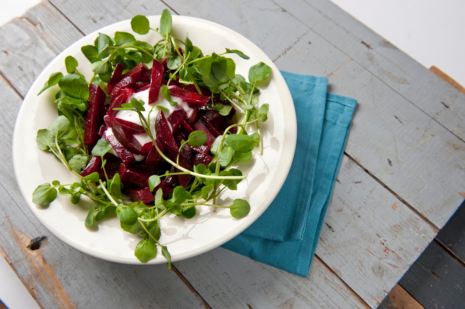 Bietensalade met roomkaas