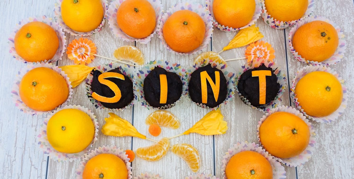 Sinterklaas treat: Black bean brownie with tangerine