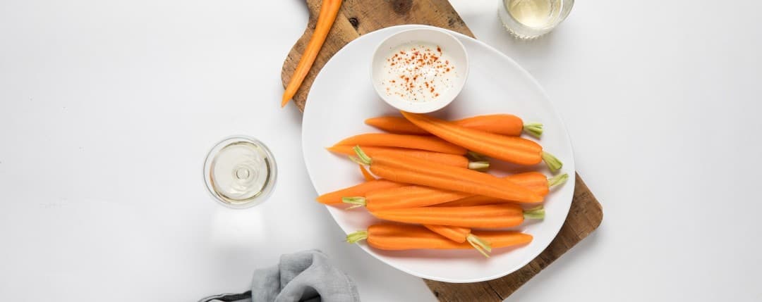 Wortel met yoghurt mieriksworteldip