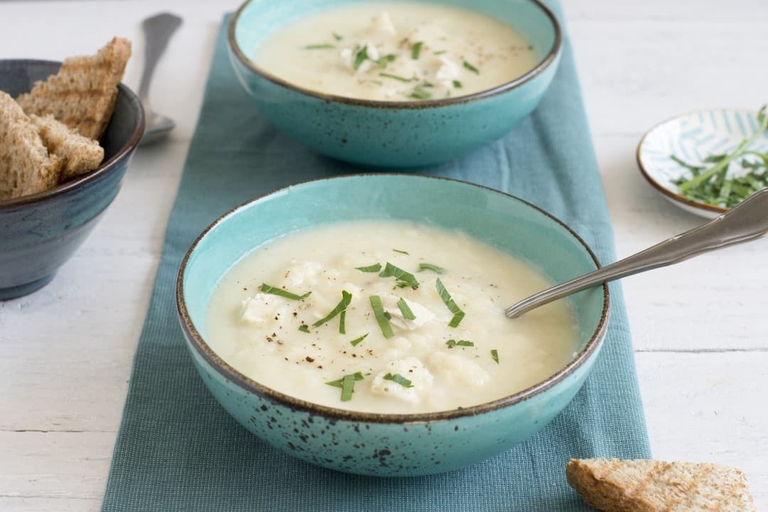 Knollensellerie-Knoblauch-Suppe