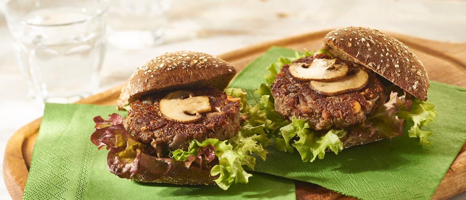 Mini champignonburgers