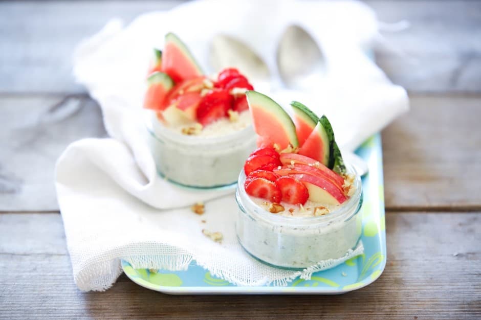 Overnight oats met fruit