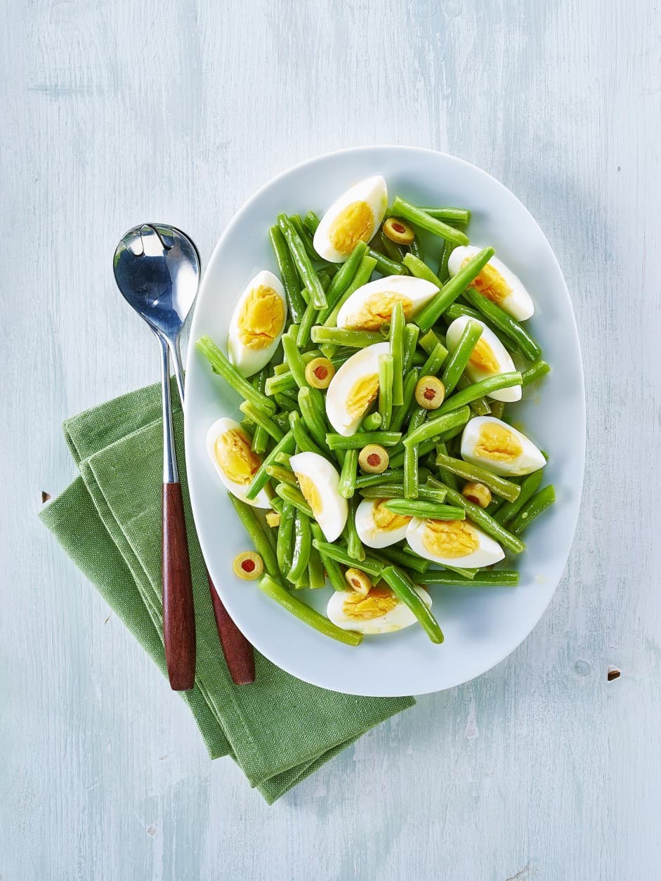 Sperziebonensalade met ei en citroen