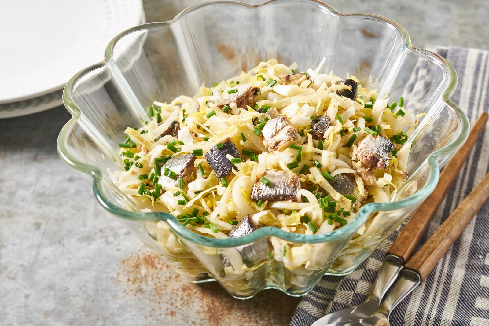 Chicoréesalat mit Sardinen