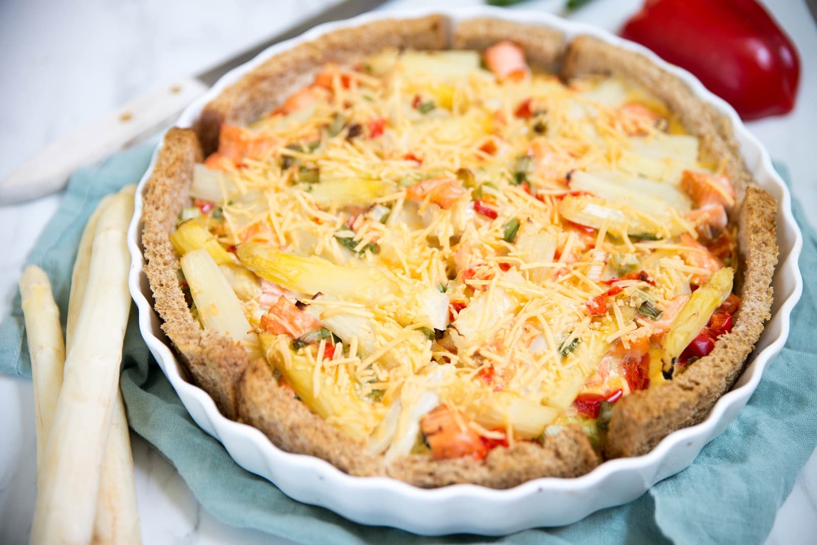 Spargel-Quiche mit Lachs von Brenda Kookt!