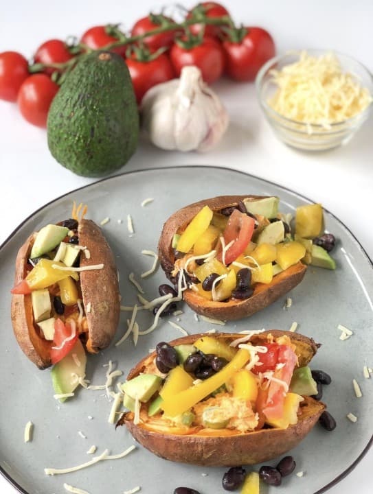 Gefüllte Süßkartoffel von den Healthy Dutchies